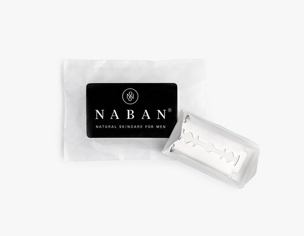 Lames de rasoir de qualité supérieure | NABAN | Revêtement en téflon et platine | Acier inoxydable | 10 lames de rasoir de qualité supérieure dans un sac