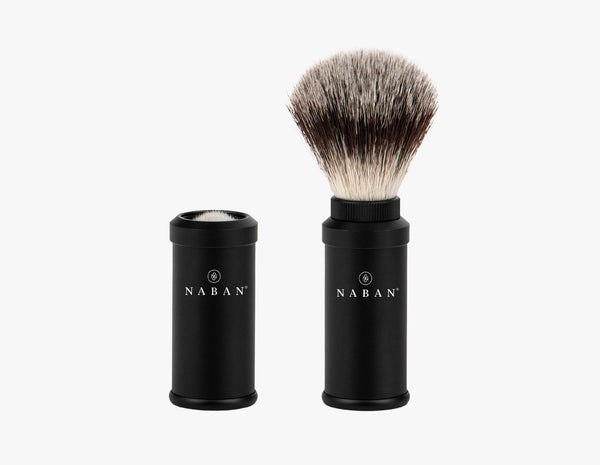 Pour un rasage humide en profondeur | blaireau NABAN mat, noir | NABAN - Natural Skincare for Men